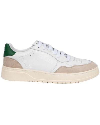 Cesare Paciotti Weiße und grüne aron sneakers