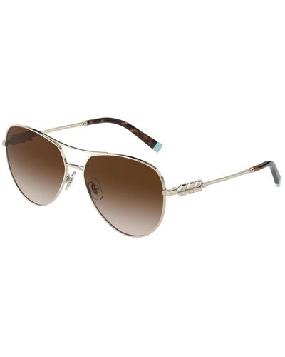 Tiffany & Co. Pale gold/brown shaded sonnenbrille,sunglasses - Mettallic
