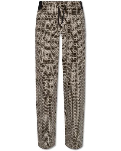Balmain Trousers > straight trousers - Gris