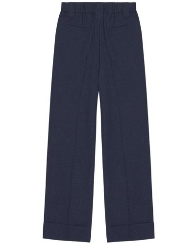 Ganni Wide trousers - Blu