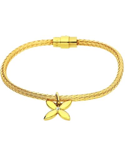 Esprit Goldenes thriving flora edelstahl armband - Mettallic