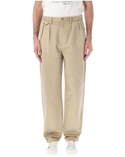 Ralph Lauren Wide Trousers - Natural