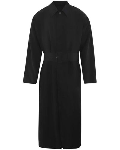 Balenciaga Single-Breasted Coats - Black