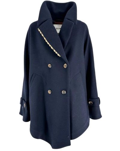 Bazar Deluxe Double-Breasted Coats - Blue