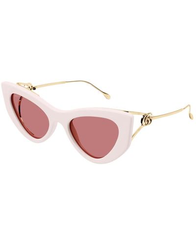 Gucci Flache front cat-eye sonnenbrille gg1565s - Pink