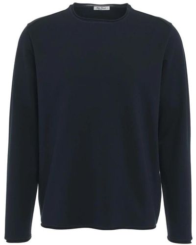 STEFAN BRANDT Sweatshirt mit rundem saum und rundhalsausschnitt - Blau