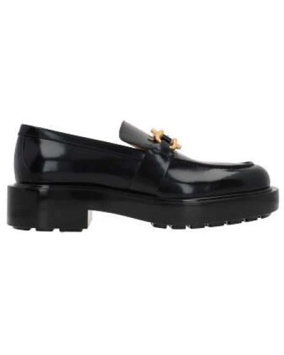 Bottega Veneta Schwarze leder mokassinschuhe