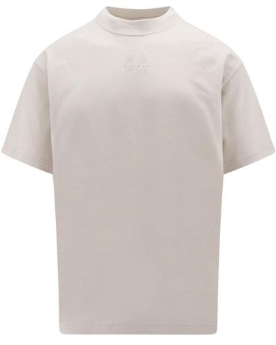 44 Label Group Magliette bianca sporca con stampa nera - Bianco