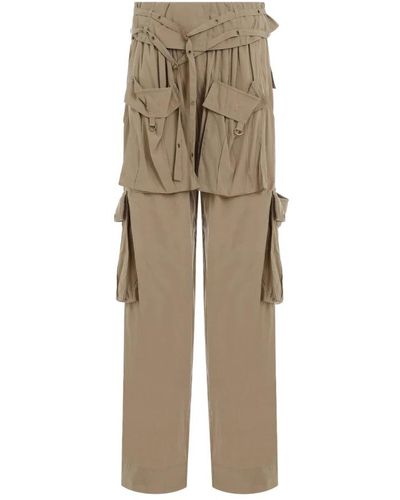 Isabel Marant Straight Trousers - Natural