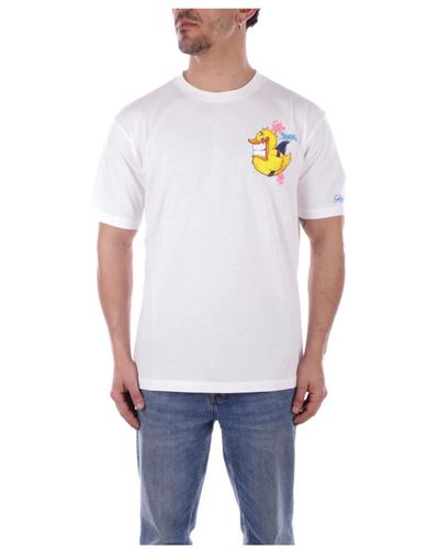 Saint Barth Logo front t-shirt weiß baumwolle - Grau