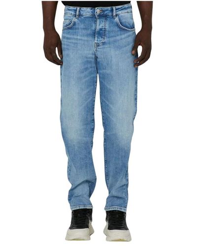 John Richmond Jeans basic lavaggio chiaro modello cinque tasche - Blu