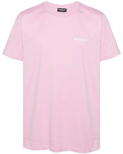 Dondup T-shirt e polo rosa con logo