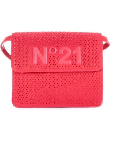 N°21 Rote handtasche mit verstellbarem schulterriemen