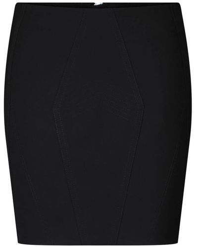 BOSS Falda mini negra cosida - Negro