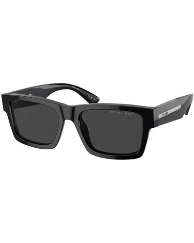 Prada Rechteckige sonnenbrille schwarz eleganter stil