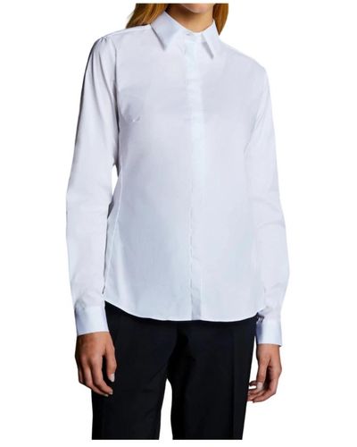 Fay Weiße shirts für frauen - Blau