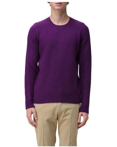 Drumohr Round-Neck Knitwear - Purple