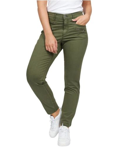 2-Biz Slim-Fit Trousers - Green