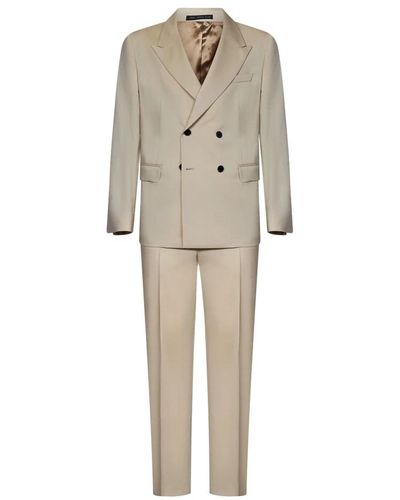 Low Brand Single Breasted Suits - Natural