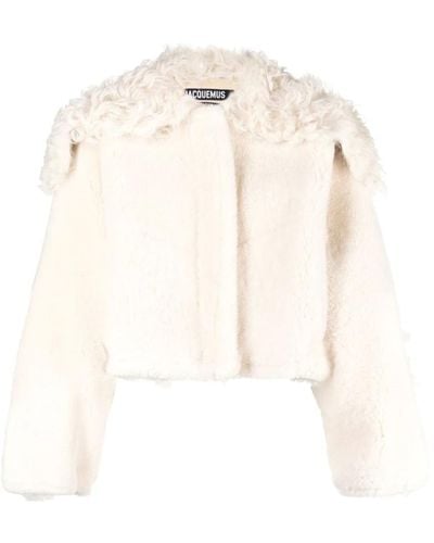 Jacquemus Faux fur shearling jackets - Bianco