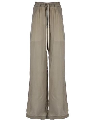 Rick Owens Wide Trousers - Natural