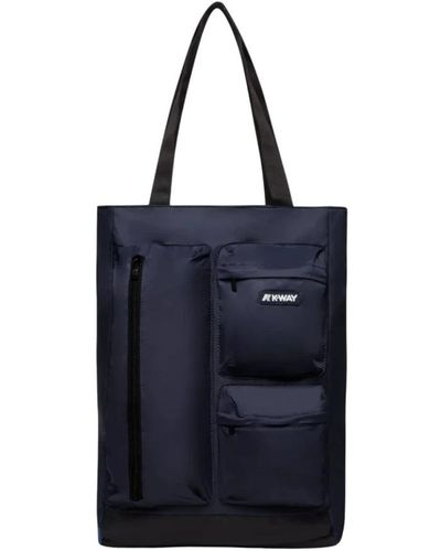 K-Way Bags > tote bags - Bleu