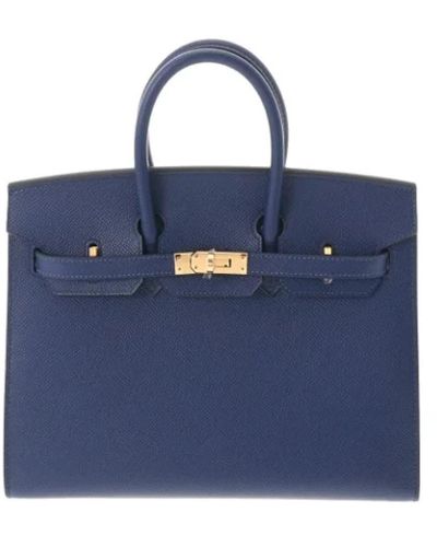Hermès Borsa in pelle blu navy di seconda mano