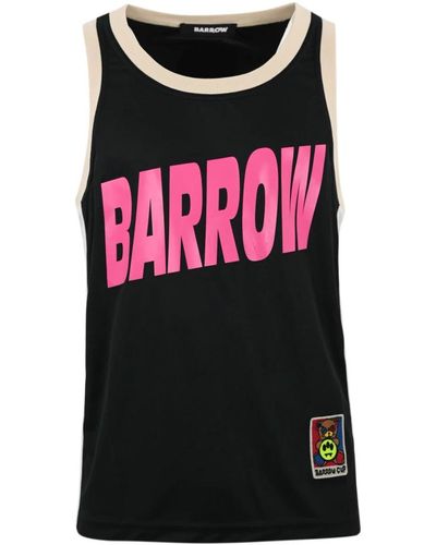 Barrow Top senza maniche con stampa logo - Nero