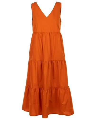 Woolrich Maxi Dresses - Orange