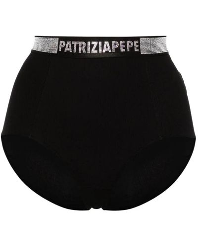 Patrizia Pepe Strass slip-on mit intrikatem detail,weiße strass slip-on unterwäsche - Schwarz