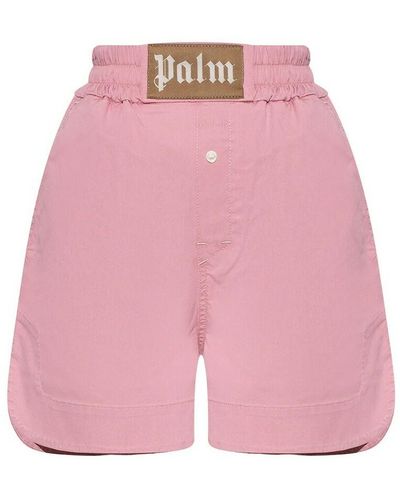 Palm Angels Shorts with logo - Rosa
