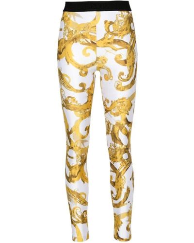 Versace Watercolour couture leggings - Metálico