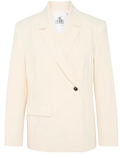 Karen By Simonsen Blazer chaqueta asimétrica egret - Neutro