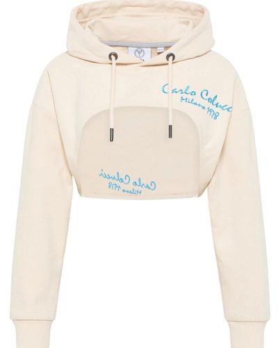 carlo colucci Cropped Oversize Sweatshirt Declara - Natur
