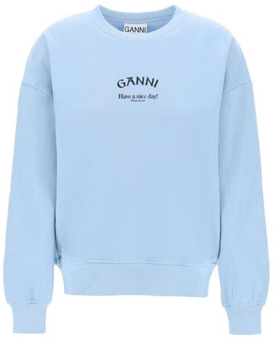 Ganni Sweatshirts - Blau