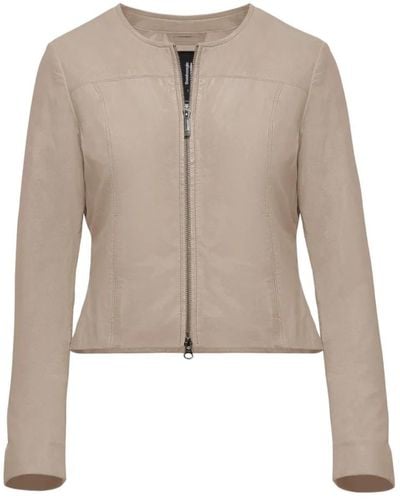 Bomboogie Leather Jackets - Natural