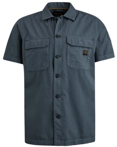 PME LEGEND Casual short sleeve shirt bedford - Blu