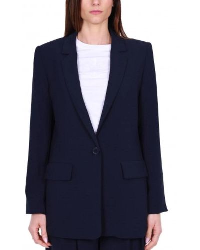 Armani Exchange Oversized blazer jacke blau fließender stoff