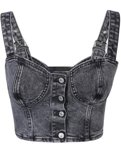 7 For All Mankind Sleeveless Tops - Grey