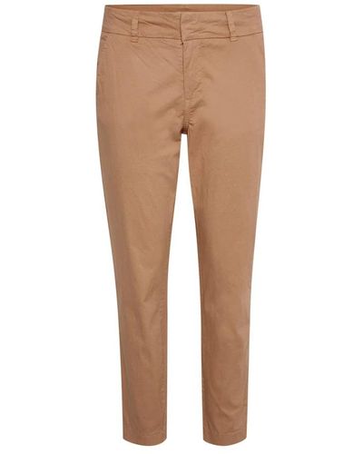 Part Two Slim-Fit Trousers - Natural