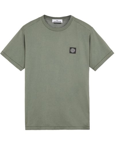 Stone Island Kurzarm t-shirt in grün