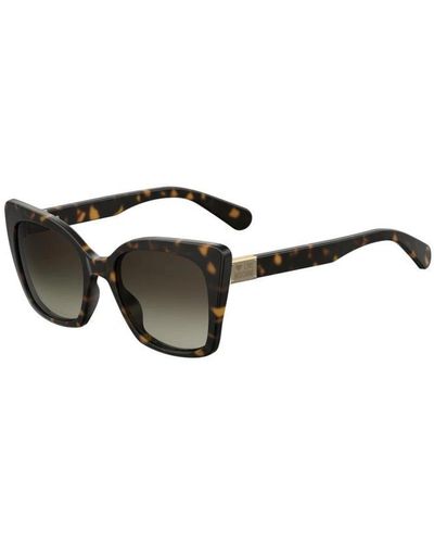 Moschino Stilvolle sonnenbrille mit brauner verlaufslinse - Schwarz
