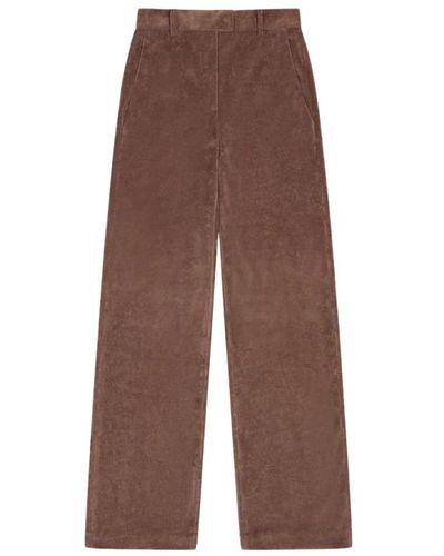 Circolo 1901 Straight Trousers - Brown