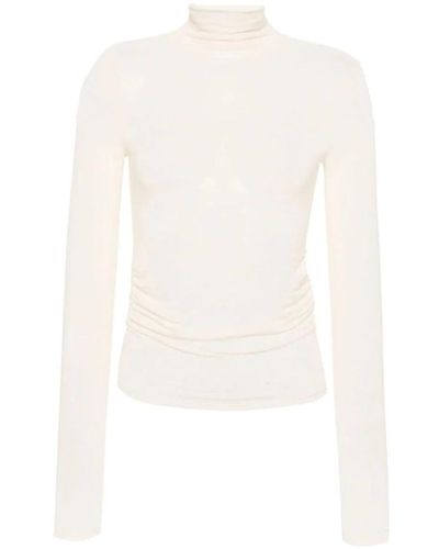 Patrizia Pepe Ivory mock-neck t-shirt - Blanco