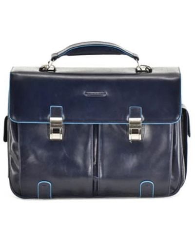 Piquadro Blaue -handtasche mit ipad-halter
