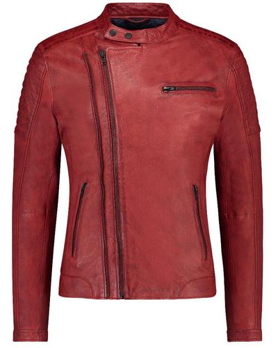 Arma Mays & Rose Hooper Leather Jacket - Rosso