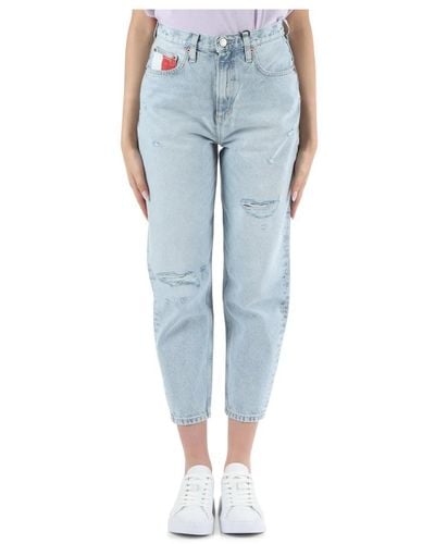 Tommy Hilfiger Hohe tapered mom fit jeans - Blau