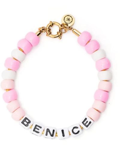 Sporty & Rich Be nice beads armband - Pink
