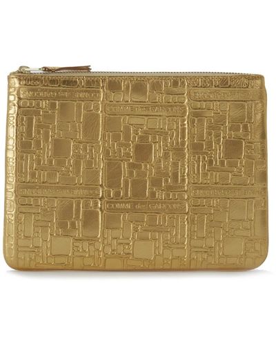 Comme des Garçons Handtaschen Pochette Wallet Comme des Garçons Leder mit geprägtem - Mettallic