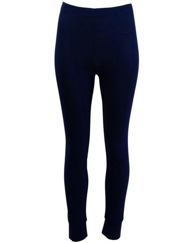 High Slim-Fit Trousers - Blue